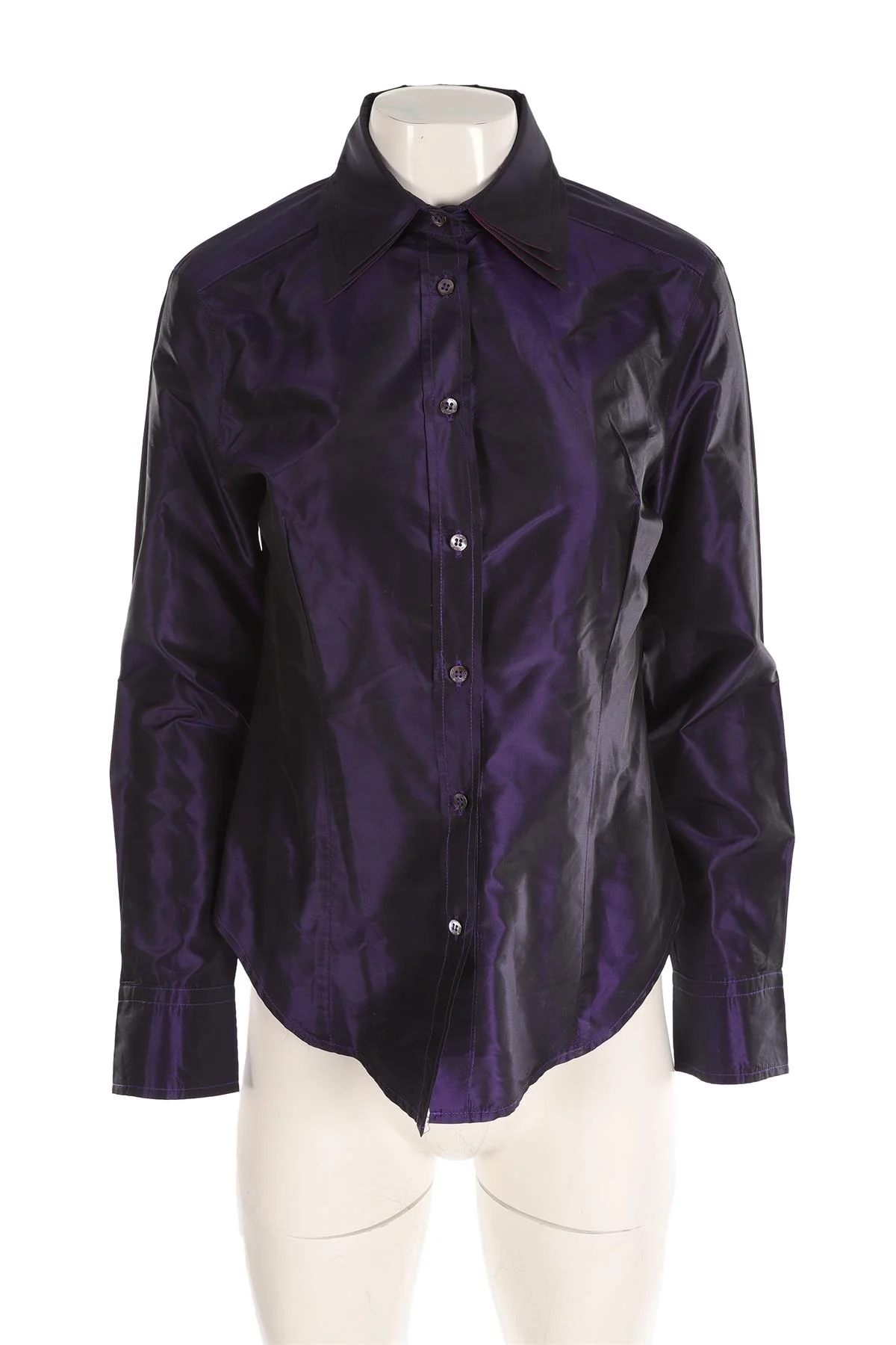 ETRO PURPLE SILK SHIRT IT 46 UK 14 - Image 2
