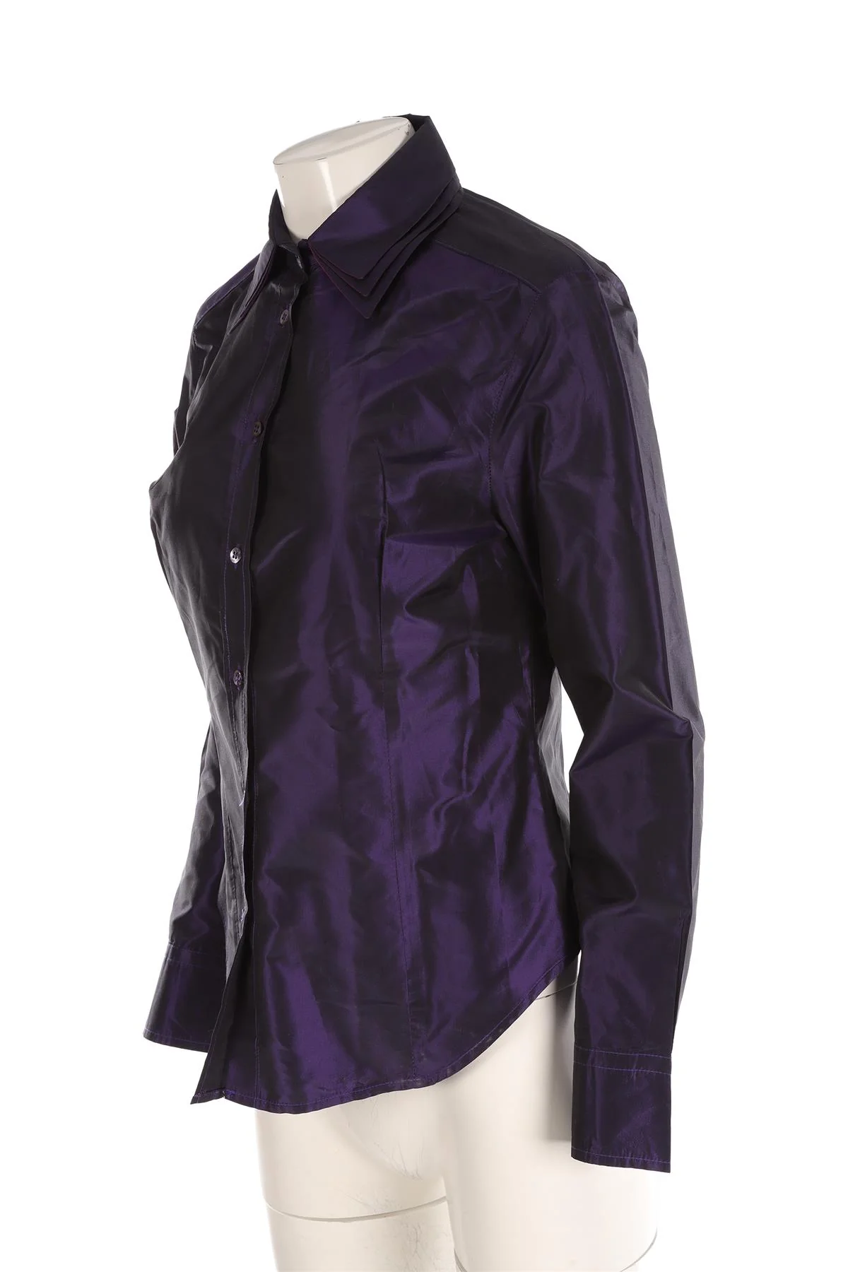 ETRO PURPLE SILK SHIRT IT 46 UK 14 - Image 3