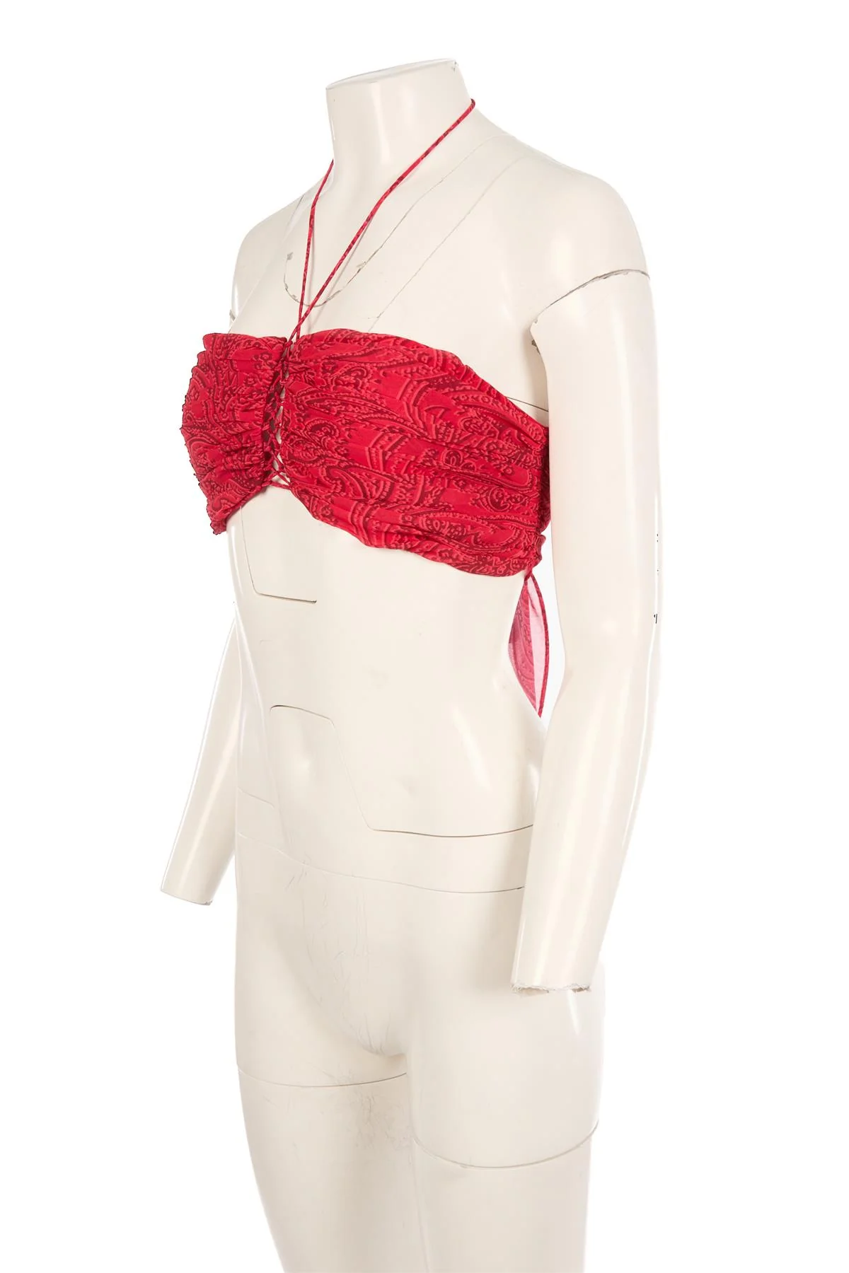 ETRO RED CHIFFON TOP IT 42 UK 10 - Image 3