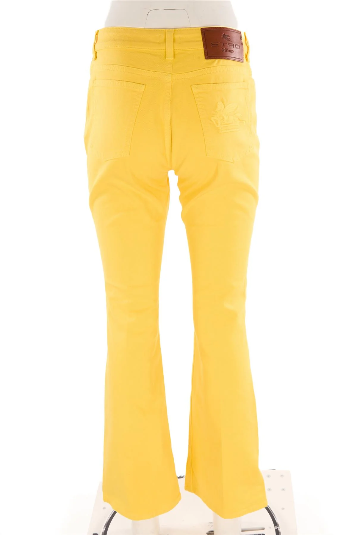 ETRO YELLOW HIGH RISE FLARED JEANS W29 UK 10-12 - Image 3