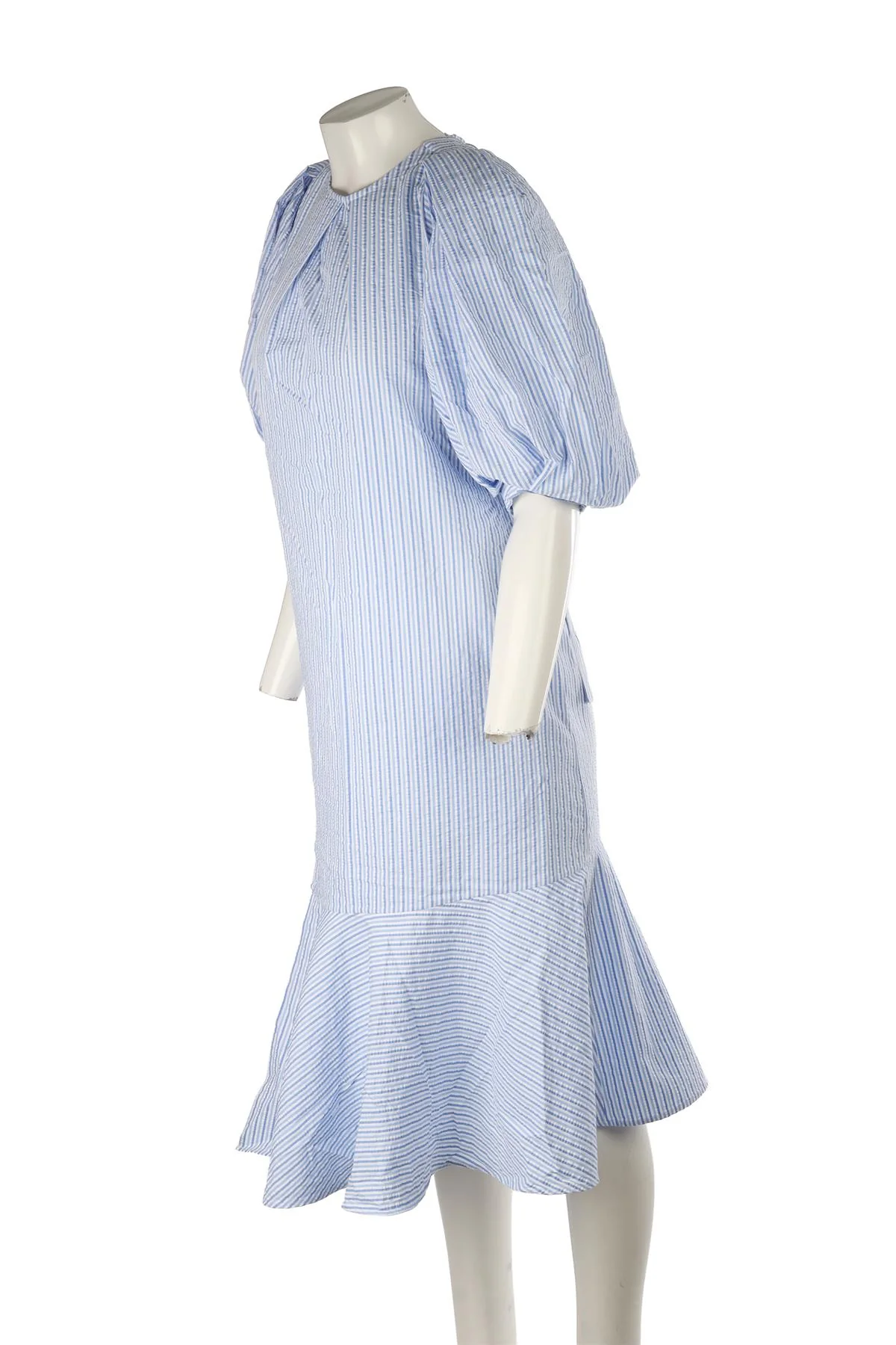 EUDON CHOI BLUE COTTON MAXI DRESS UK 6 - Image 3