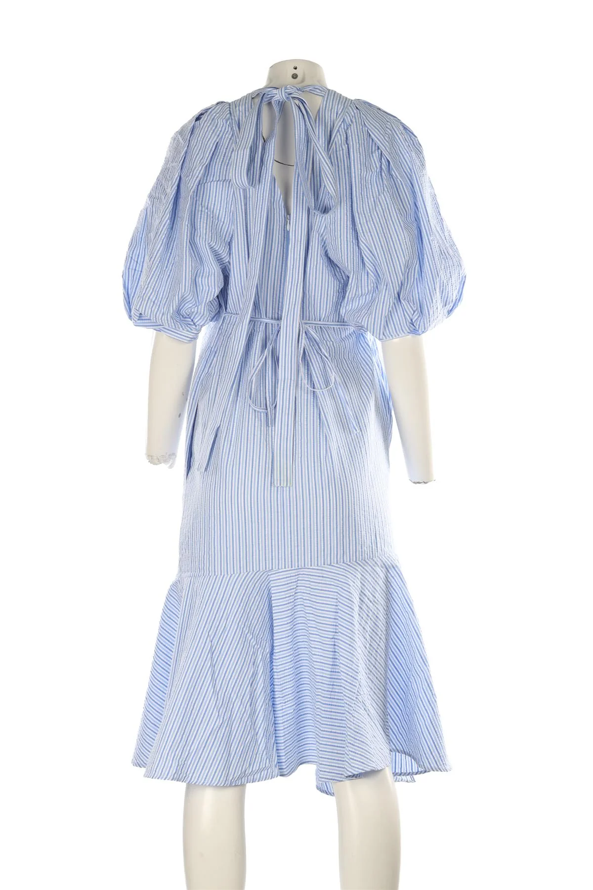 EUDON CHOI BLUE COTTON MAXI DRESS UK 6 - Image 4