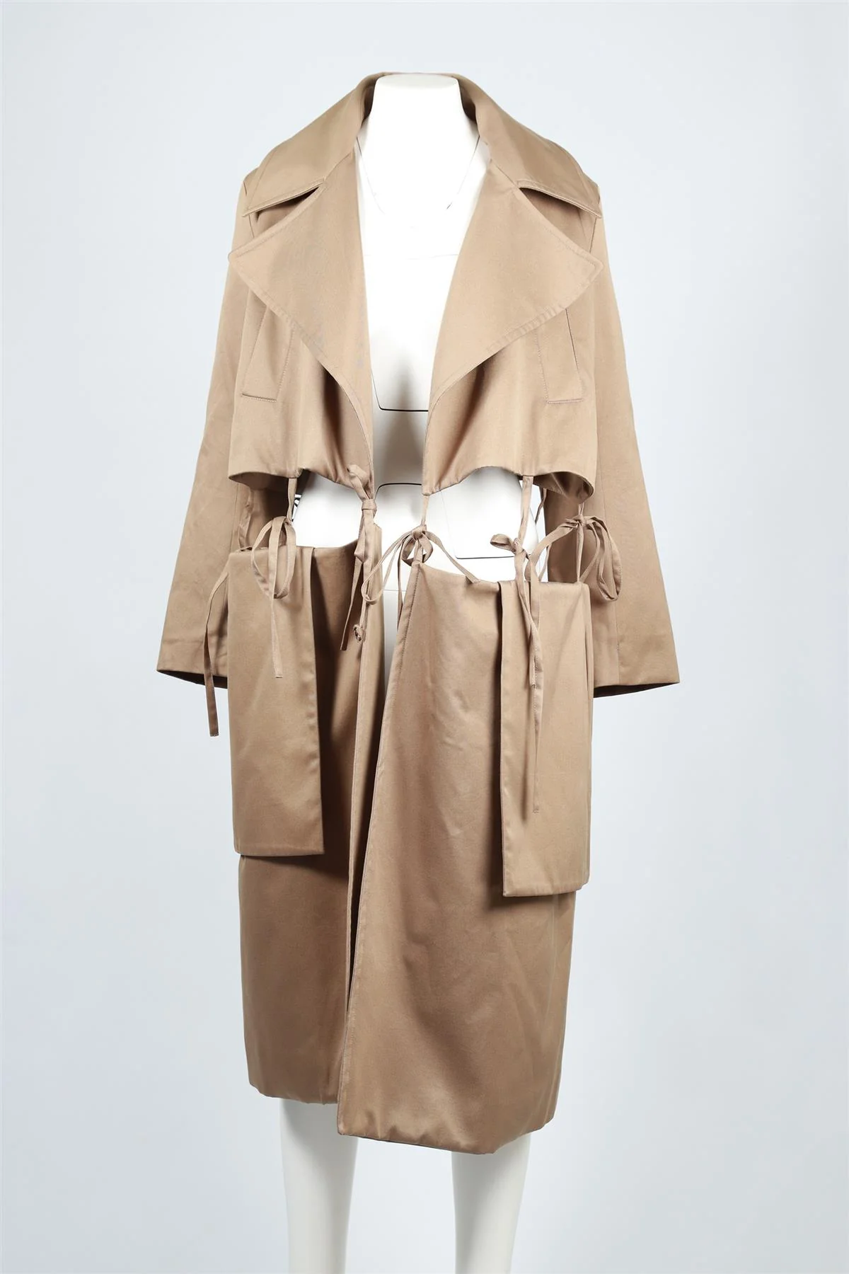 EUDON CHOI BROWN COTTON COAT SMALL - Image 2