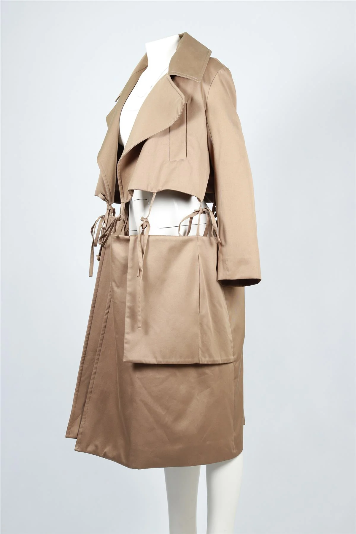 EUDON CHOI BROWN COTTON COAT SMALL - Image 3