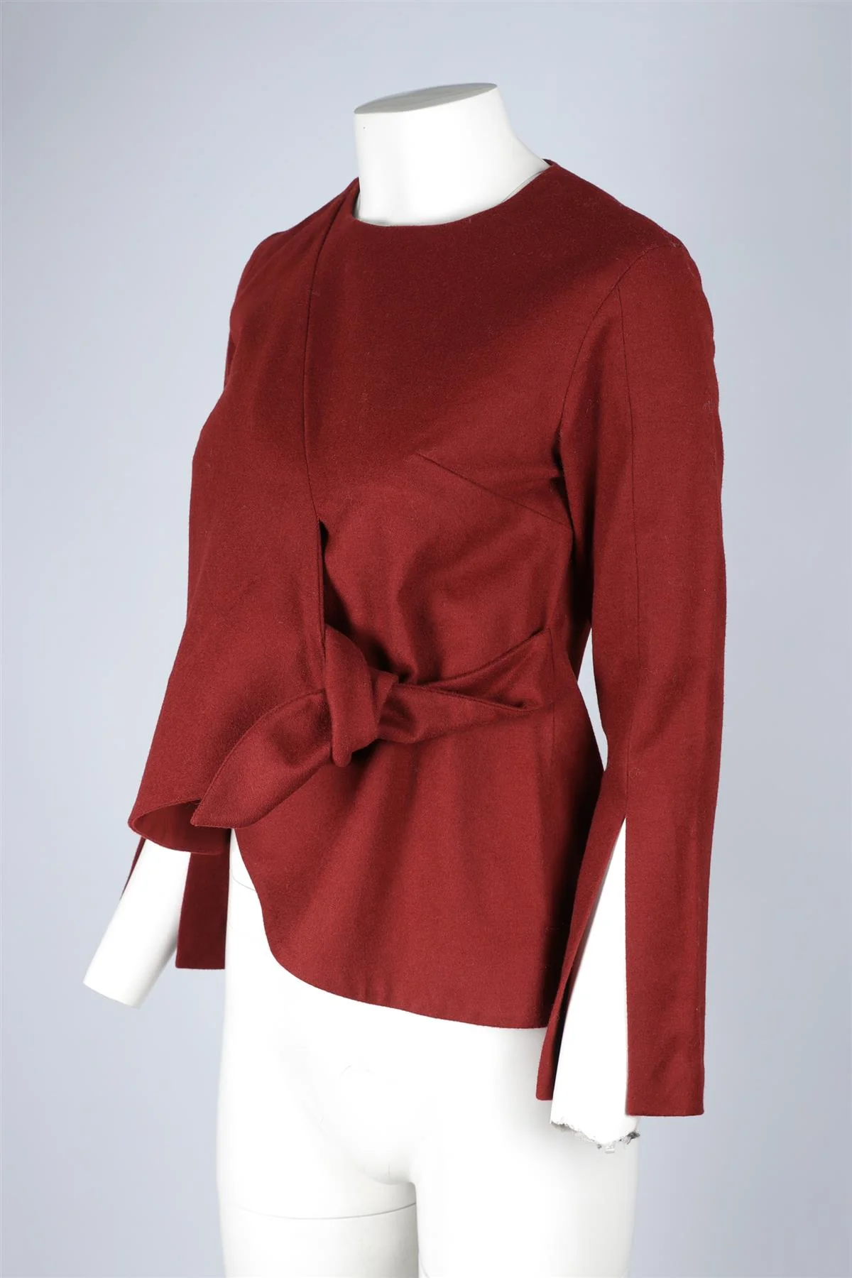 EUDON CHOI BURGANDY WOOL TOP IT 40 UK 8 - Image 3