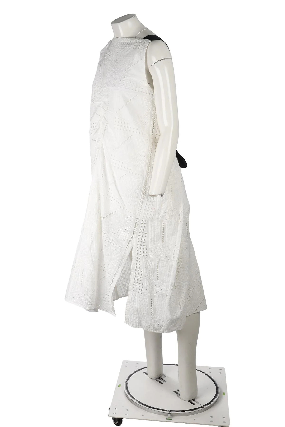 EUDON CHOI WHITE COTTON MAXI DRESS UK 6 - Image 3