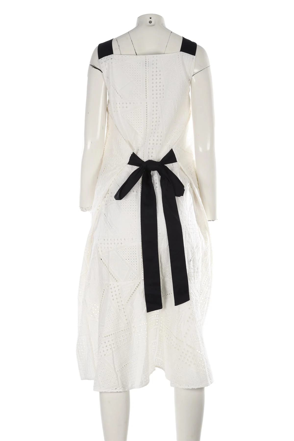 EUDON CHOI WHITE COTTON MAXI DRESS UK 6 - Image 4