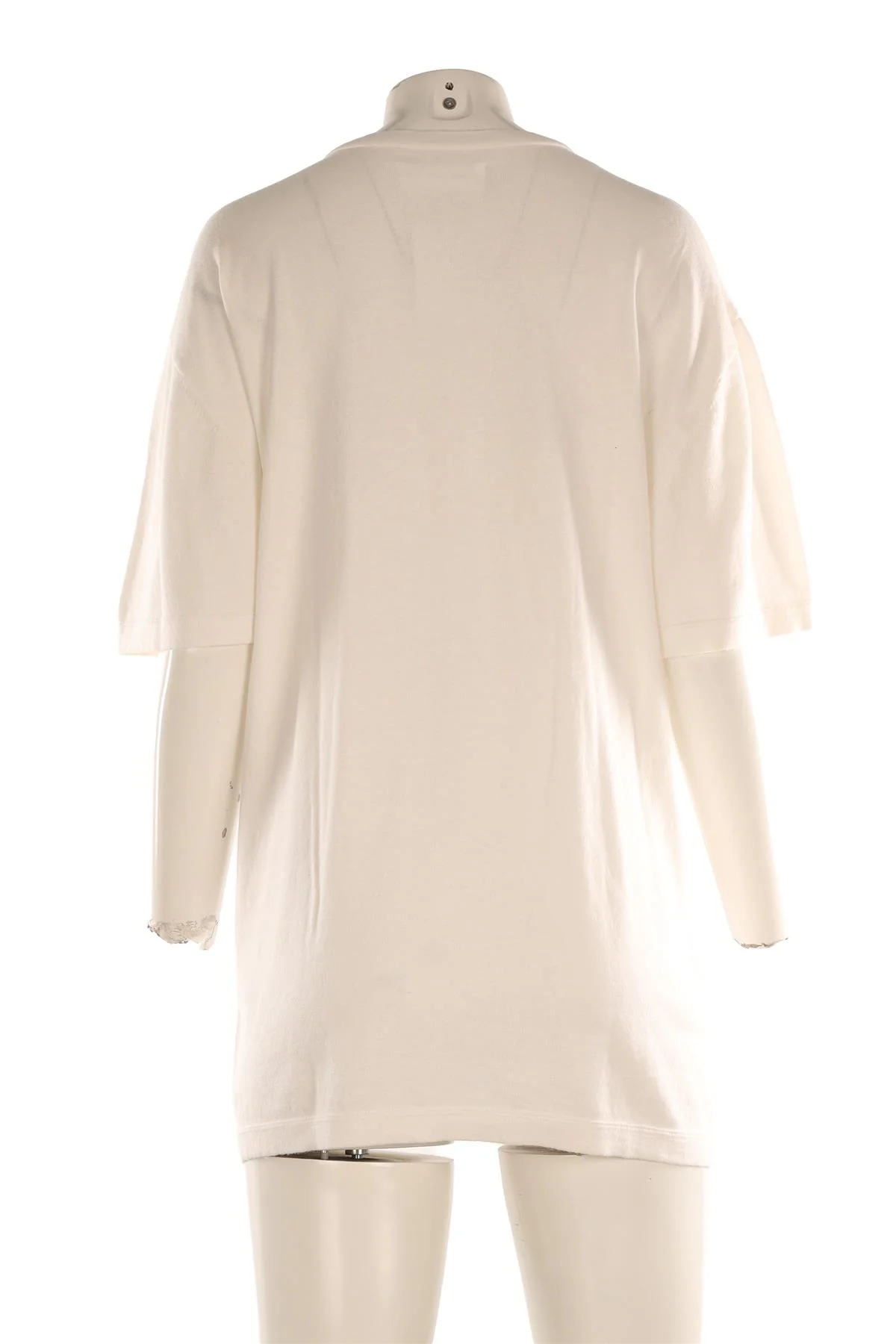 EXTREME CASHMERE WHITE CASHMERE T-SHIRT ONE SIZE - Image 4
