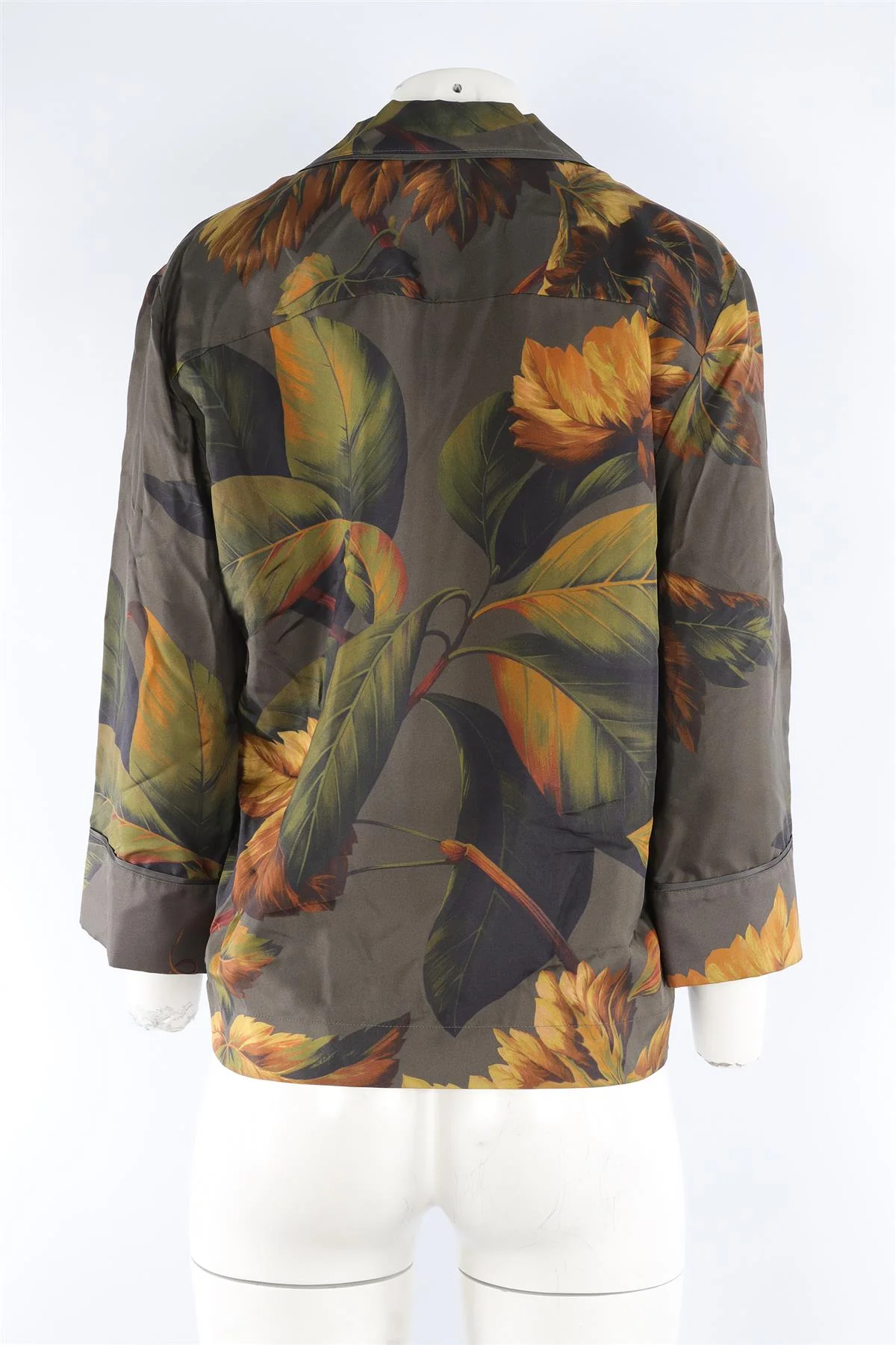 F.R.S FOR RESTLESS SLEEPERS GREEN SILK PYJAMA SHIRT SMALL - Image 4