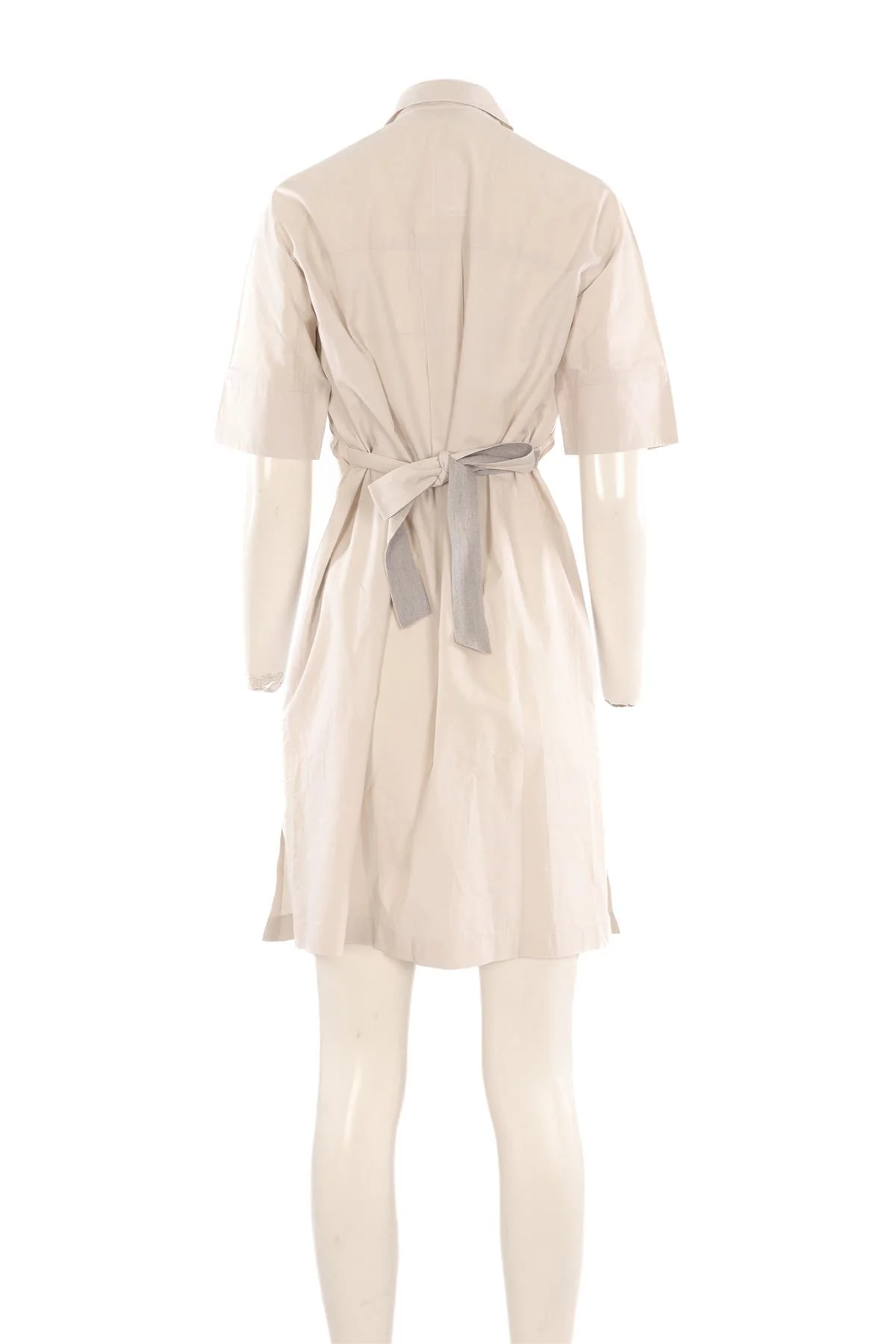 FABIANA FILIPPI GREY COTTON MIDI DRESS XSMALL - Image 4