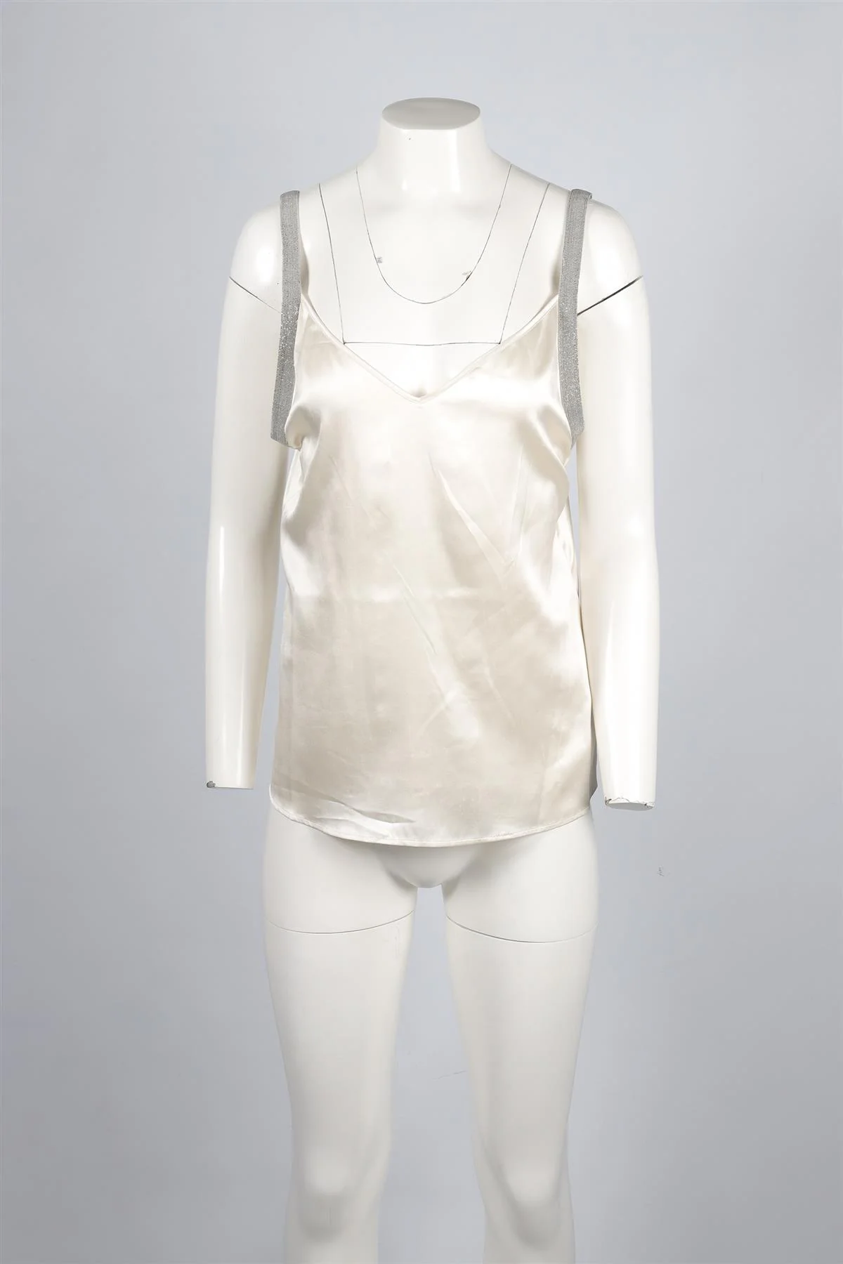 FABIANA FILIPPI WHITE SILK TOP IT 44 UK 12 - Image 2