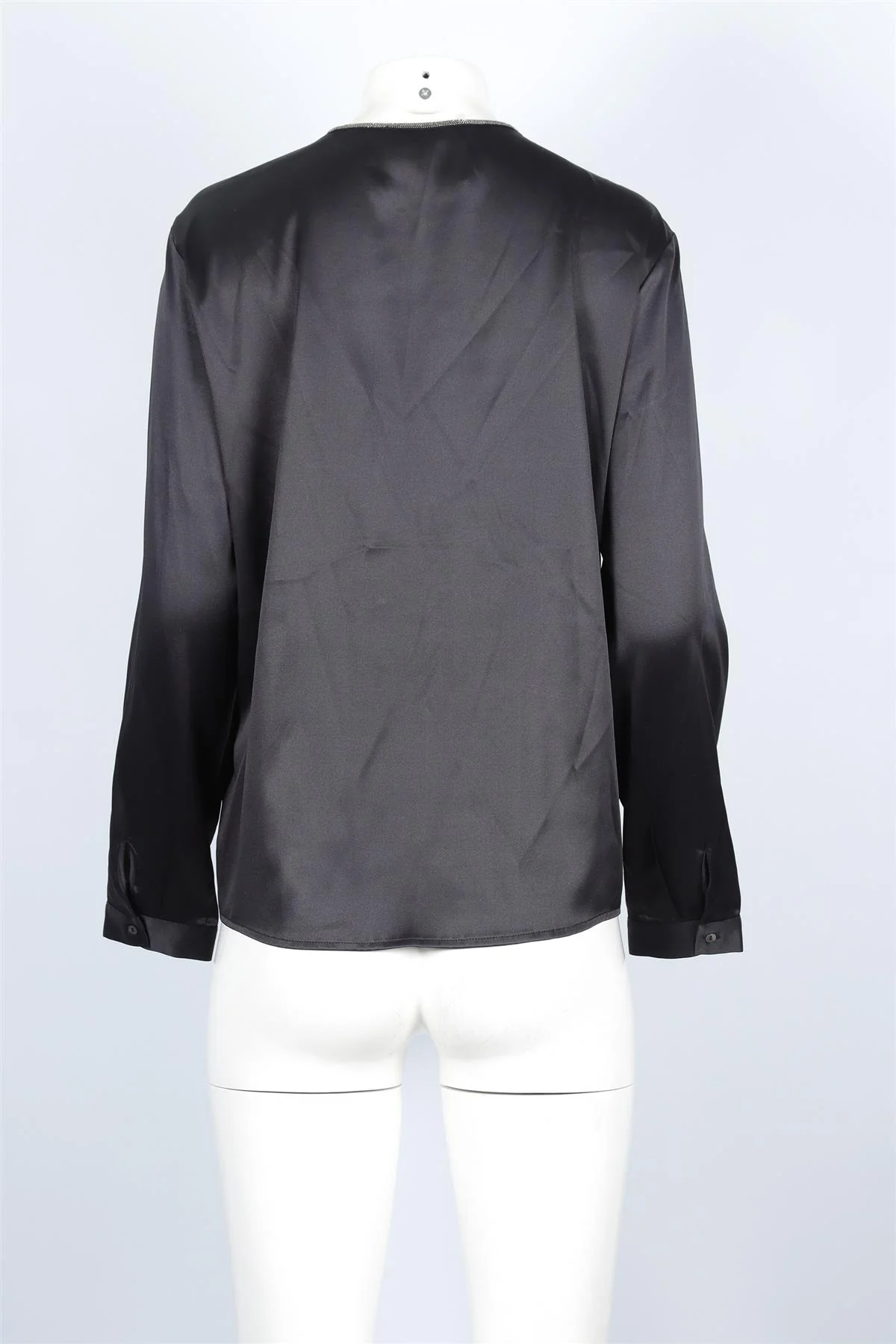 Fabina Filippi Black Silk Top MEDIUM - Image 4