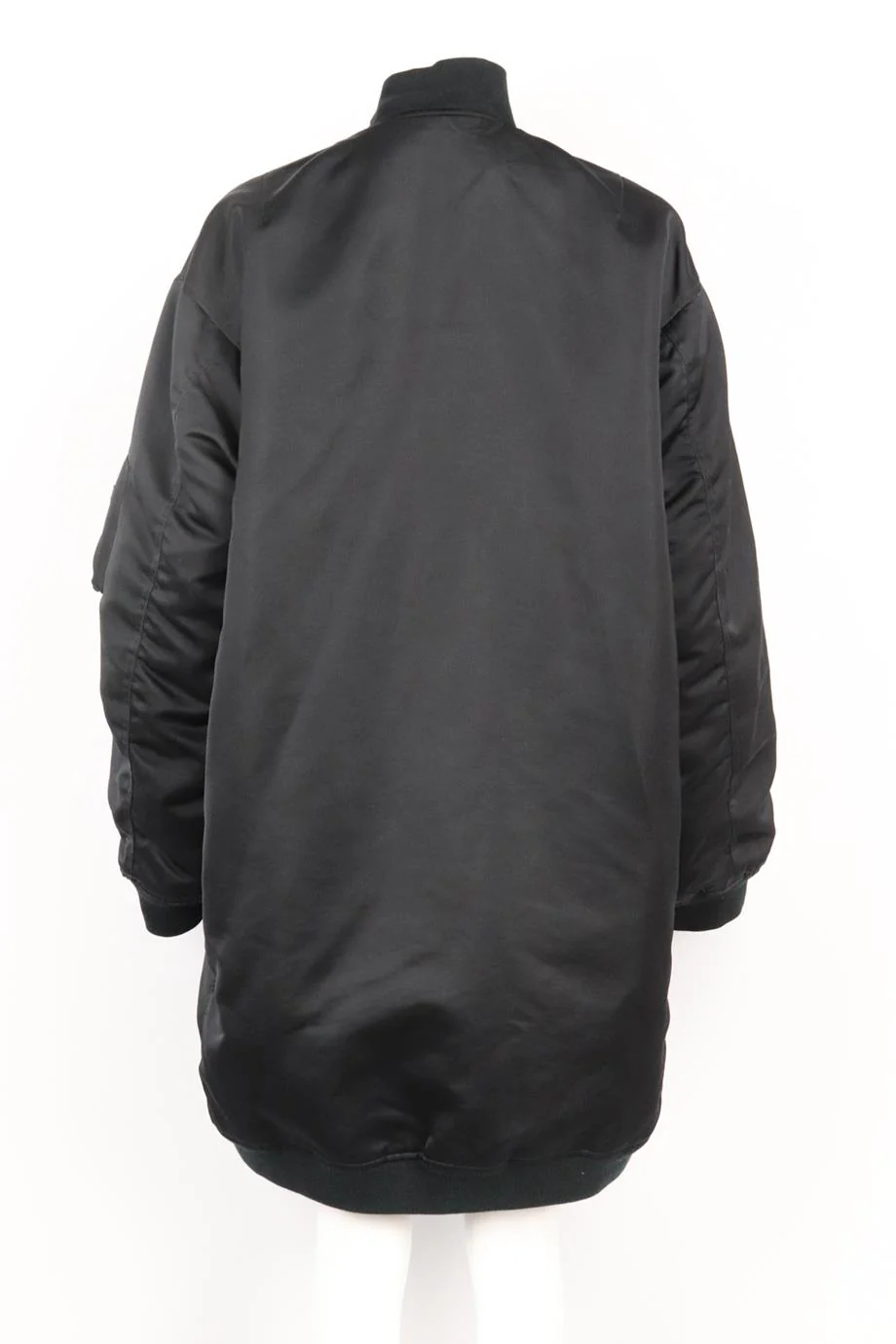 FAITH CONNEXION OVERSIZED REVERSIBLE FAUX SHEARLING AND SATIN COAT XSMALL - Image 4