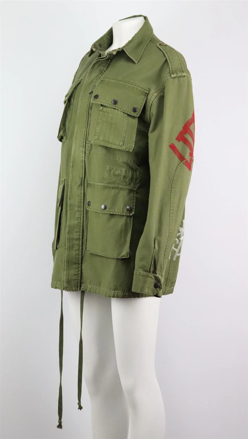 FAITH CONNEXION + VINCENT DACQUIN PRINTED COTTON CANVAS JACKET MEDIUM - Image 3
