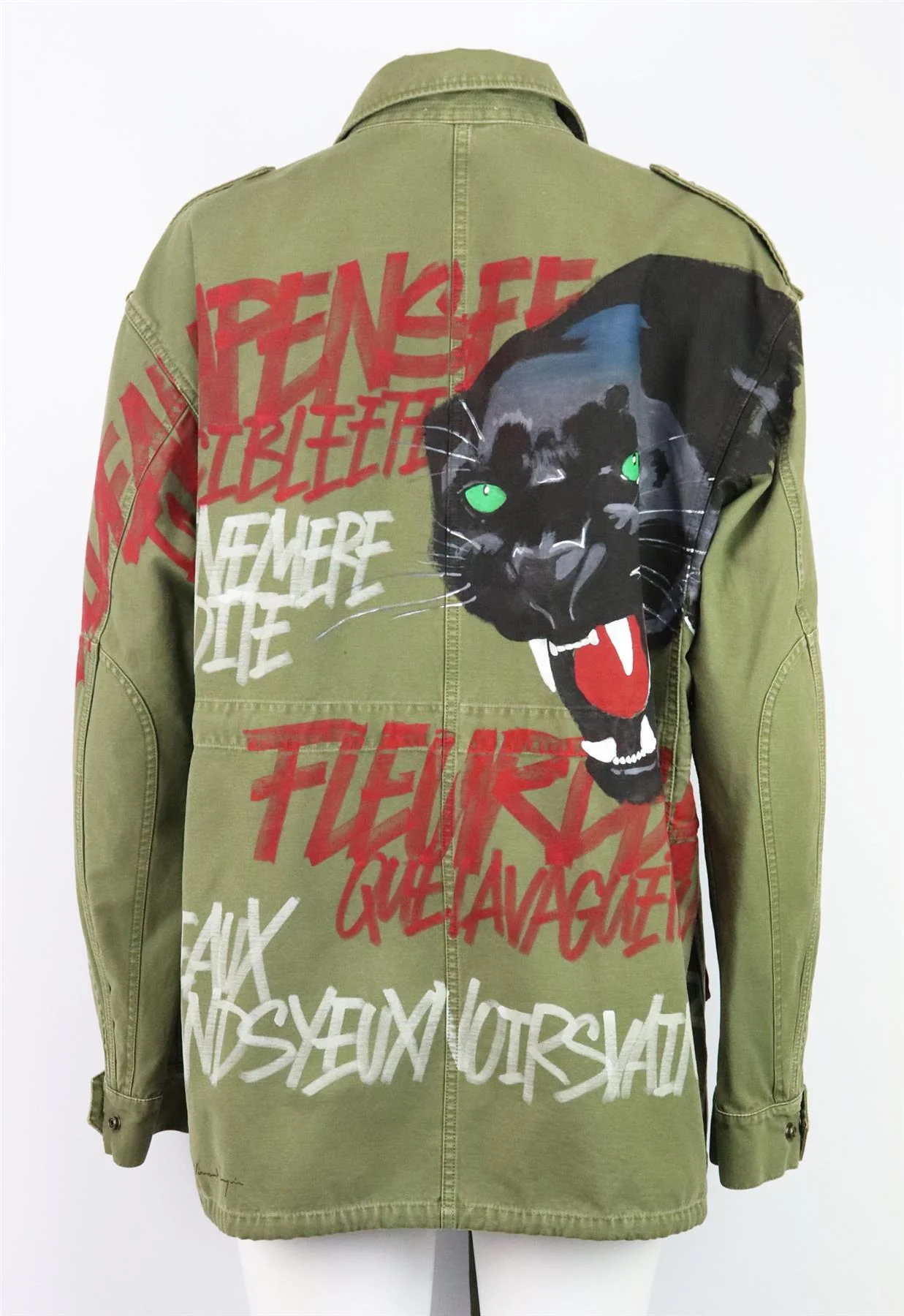 FAITH CONNEXION + VINCENT DACQUIN PRINTED COTTON CANVAS JACKET MEDIUM - Image 4