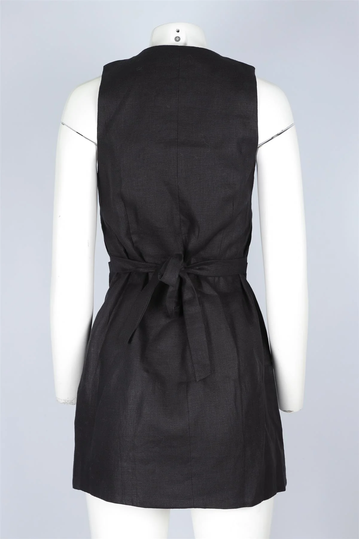 FAITHFUL THE BRAND BLACK LINEN DRESS UK 8 - Image 4