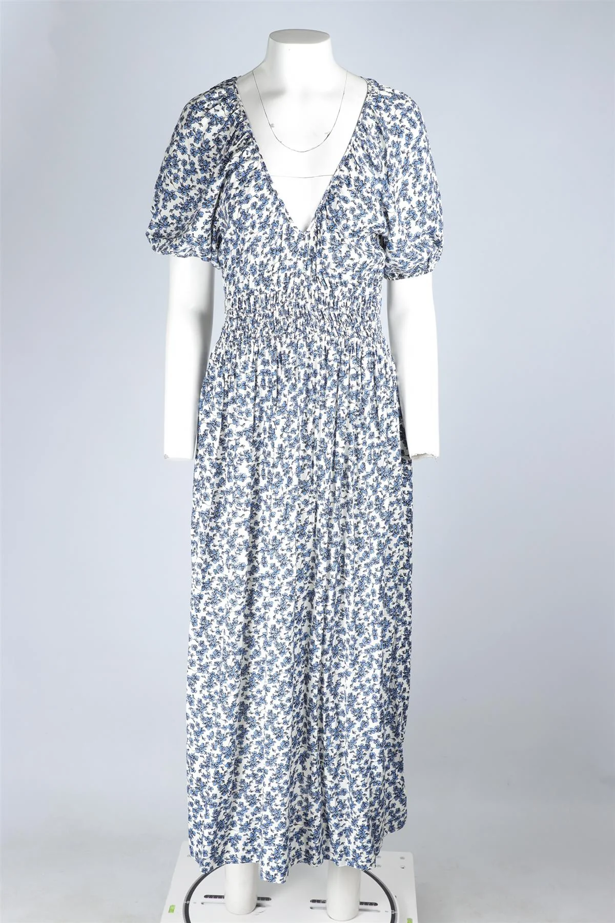 FAITHFUL THE BRAND BLUE RAYON MAXI DRESS UK 8 - Image 2