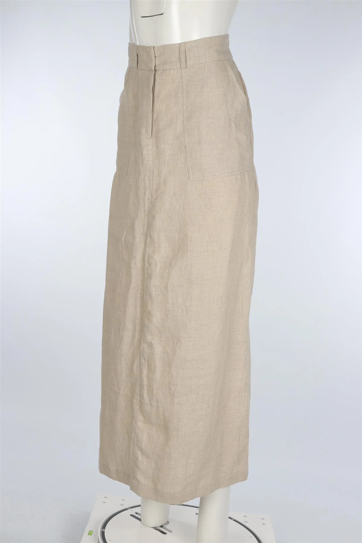 FAITHFULL THE BRAND BEIGE LINEN MAXI SKIRT LARGE - Image 3