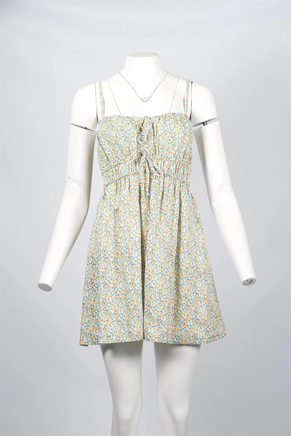 FAITHFULL THE BRAND FLORAL PRINT CHIFFON MINI DRESS SMALL - Image 2