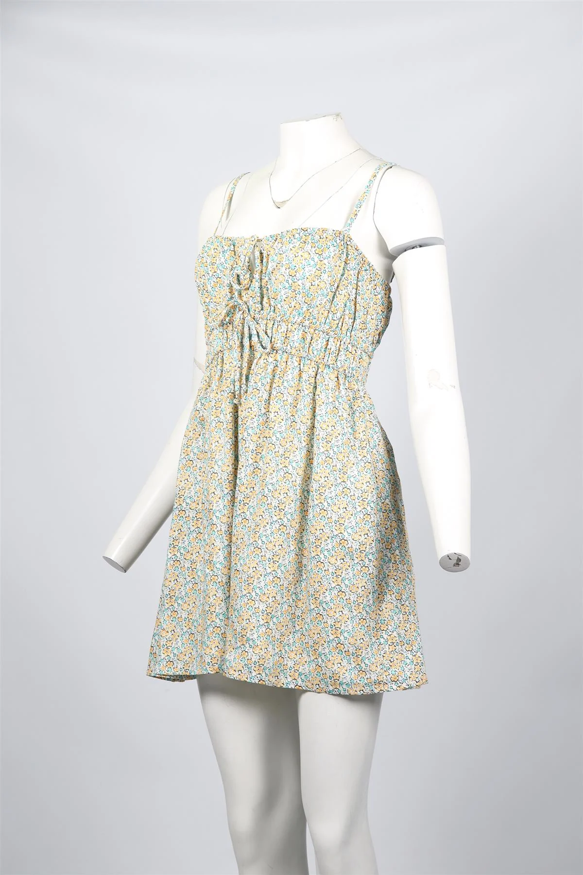 FAITHFULL THE BRAND FLORAL PRINT CHIFFON MINI DRESS SMALL - Image 3