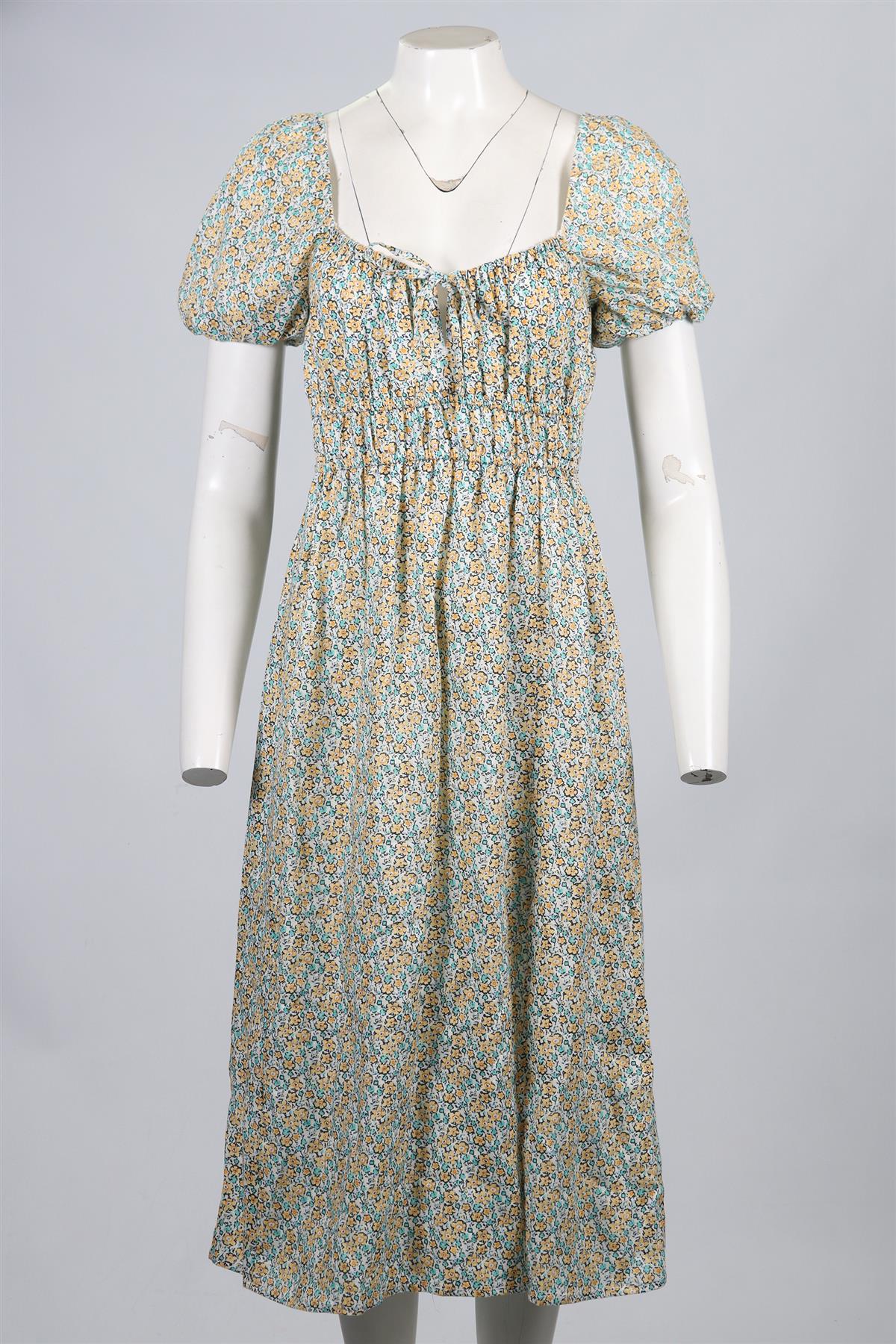 FAITHFULL THE BRAND LINEN MIDI DRESS SMALL - Image 2
