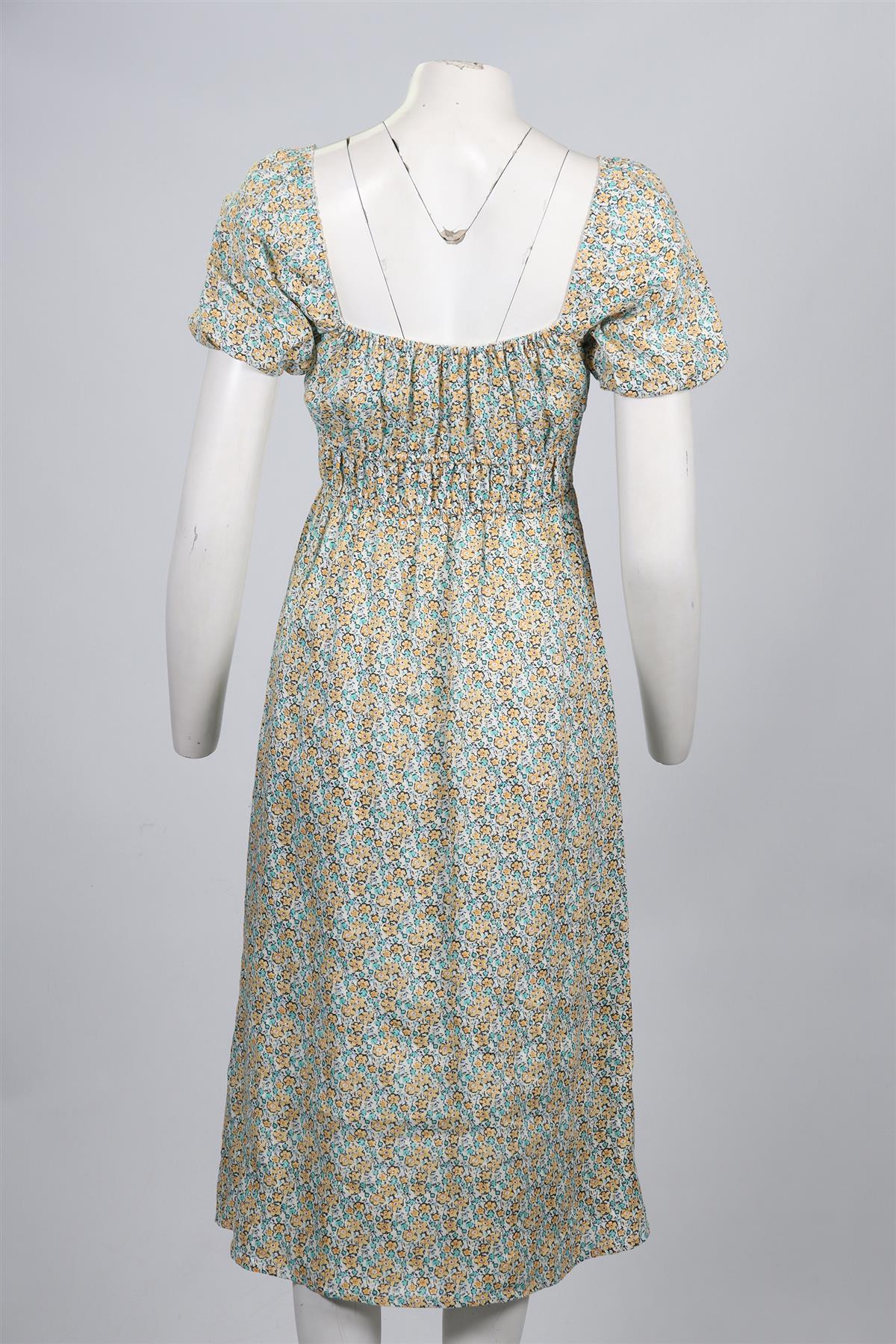 FAITHFULL THE BRAND LINEN MIDI DRESS SMALL - Image 4