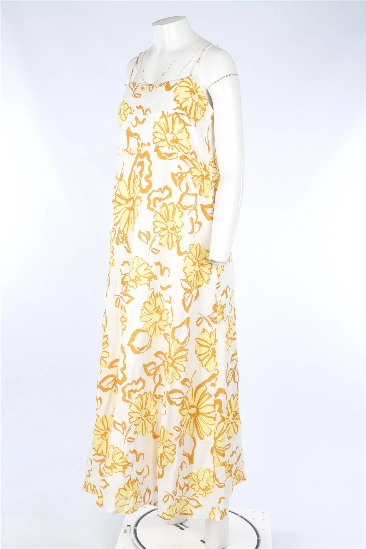 FAITHFULL THE BRAND YELLOW LINEN MAXI DRESS UK 16 - Image 3