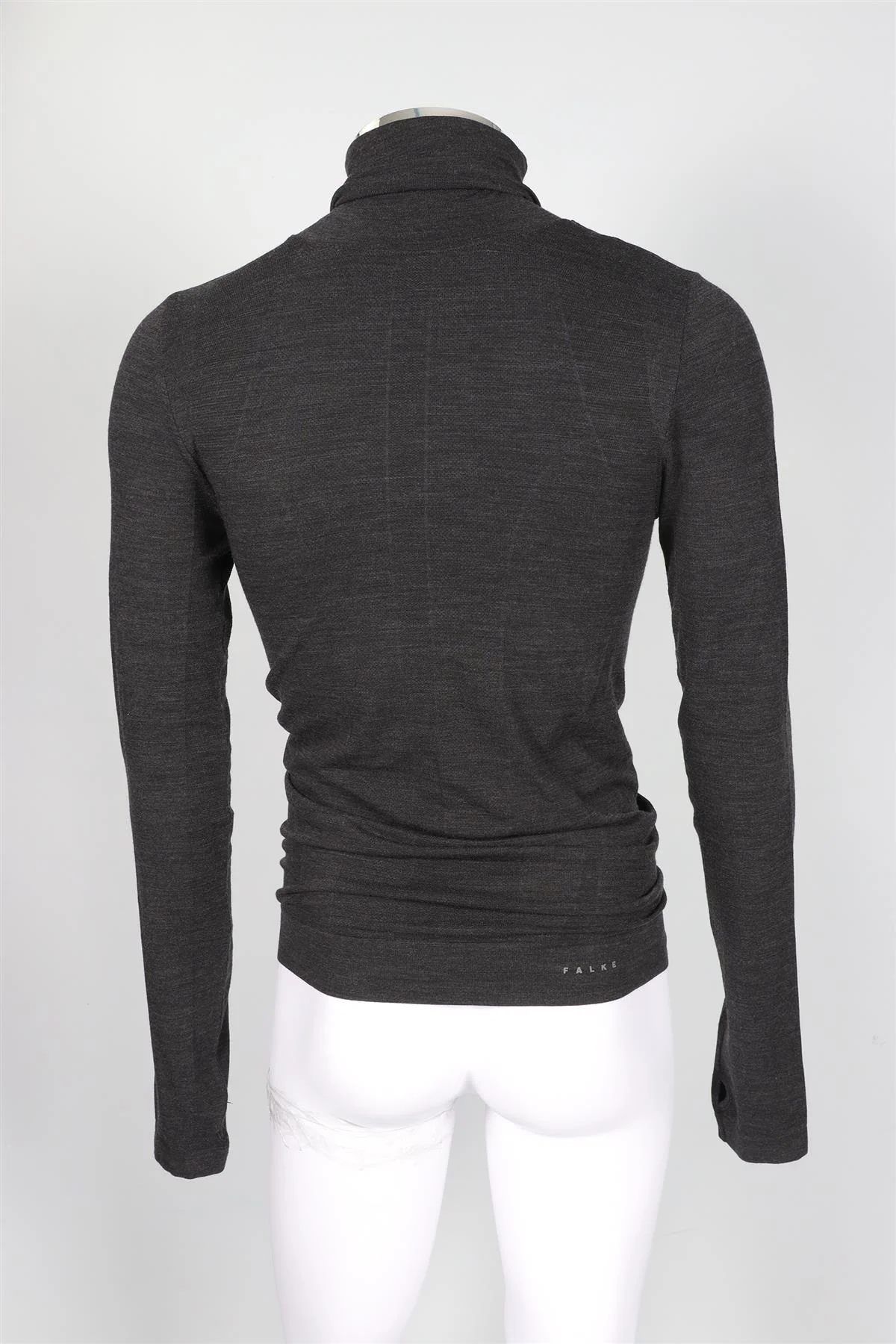 FALKE GREY MEN'S GREY WOOL SWEATER LARGE - Image 4