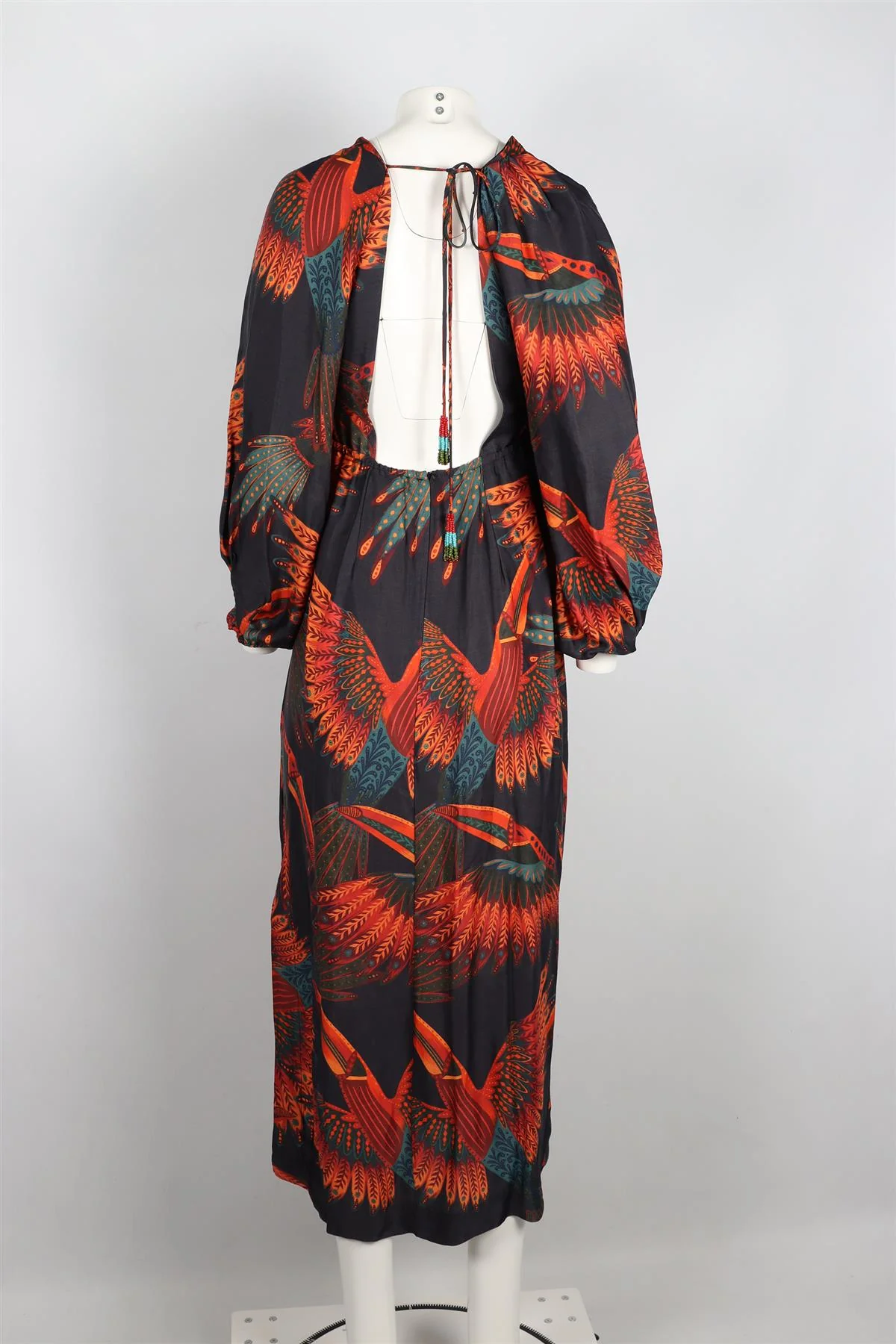 FARM RIO SATIN MAXI DRESS MEDIUM - Image 4