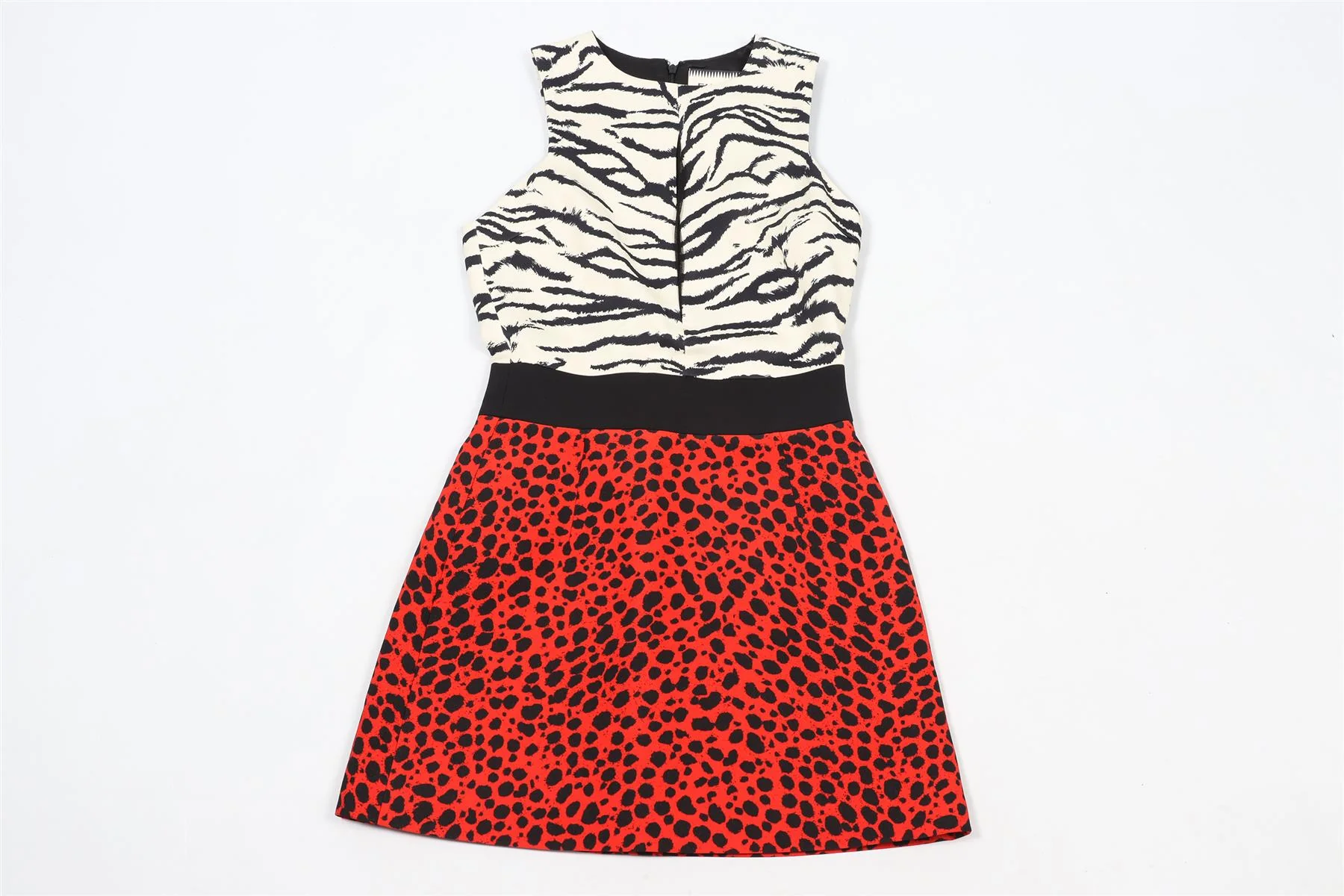 FAUSTO PUGLISI BLACK AND RED SILK BLEND MINI DRESS IT 38 UK 6 - Image 2