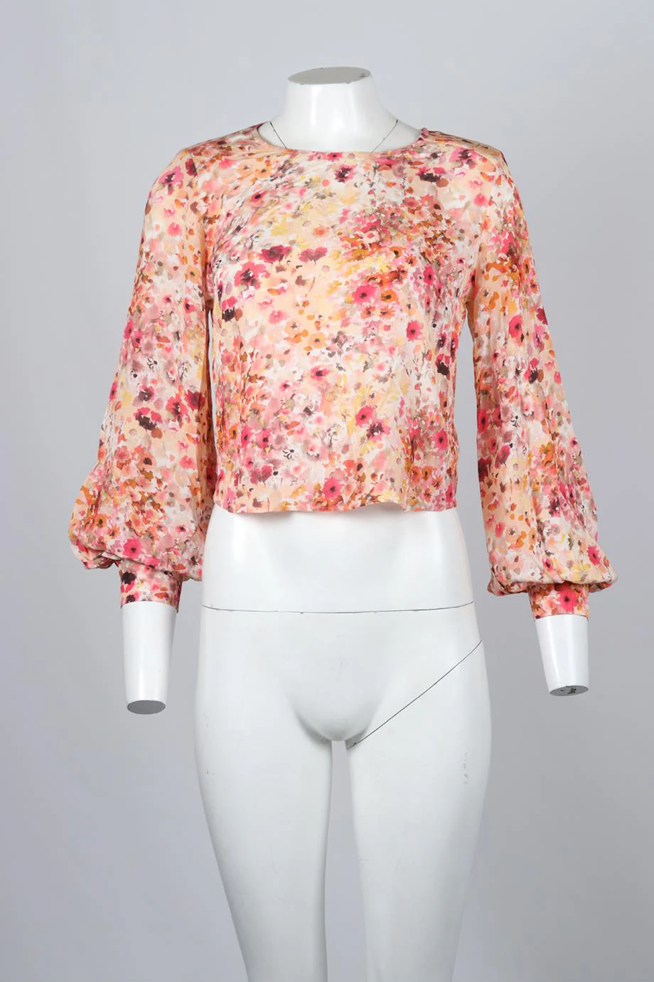 FAVORITE DAUGHTER FLORAL PRINT CHIFFON TOP US 2 UK 6 - Image 2