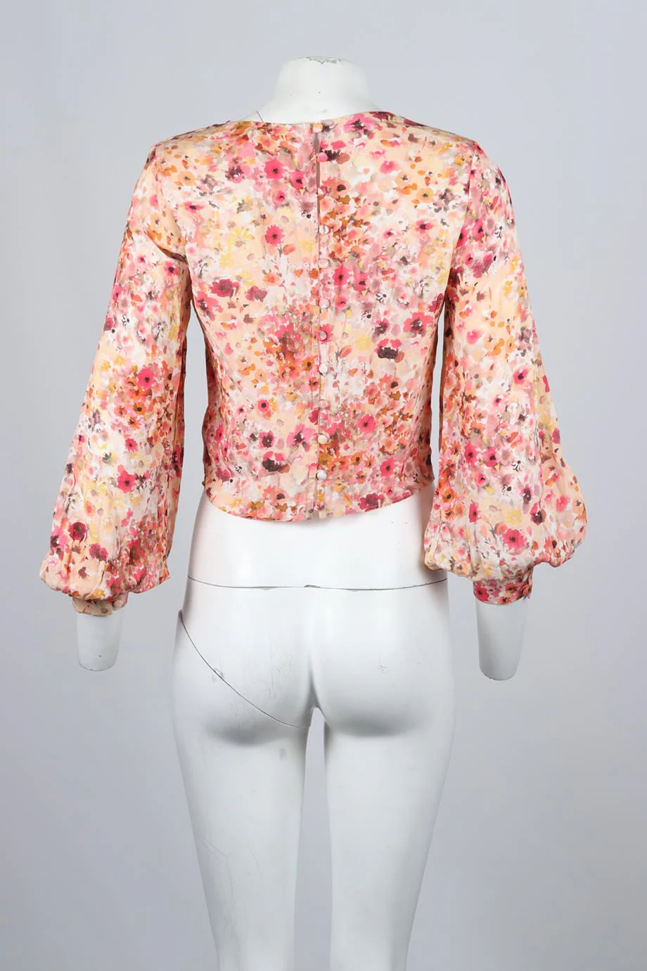 FAVORITE DAUGHTER FLORAL PRINT CHIFFON TOP US 2 UK 6 - Image 4