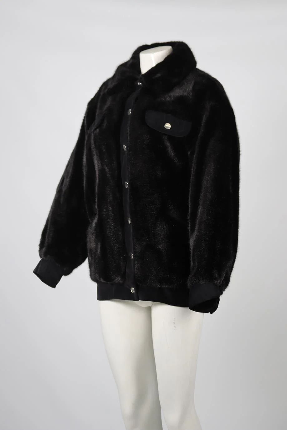 FAZ NOT FUR FAUX FUR AND VELVET JACKET XSMALL - Image 3