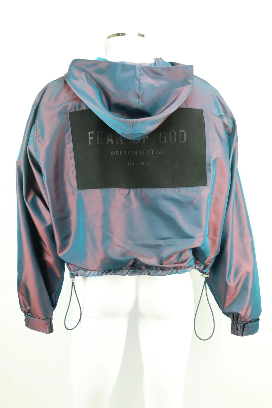 FEAR OF GOD MEN'S HOODED SHELL TRACK JACKET SMALL - Image 3