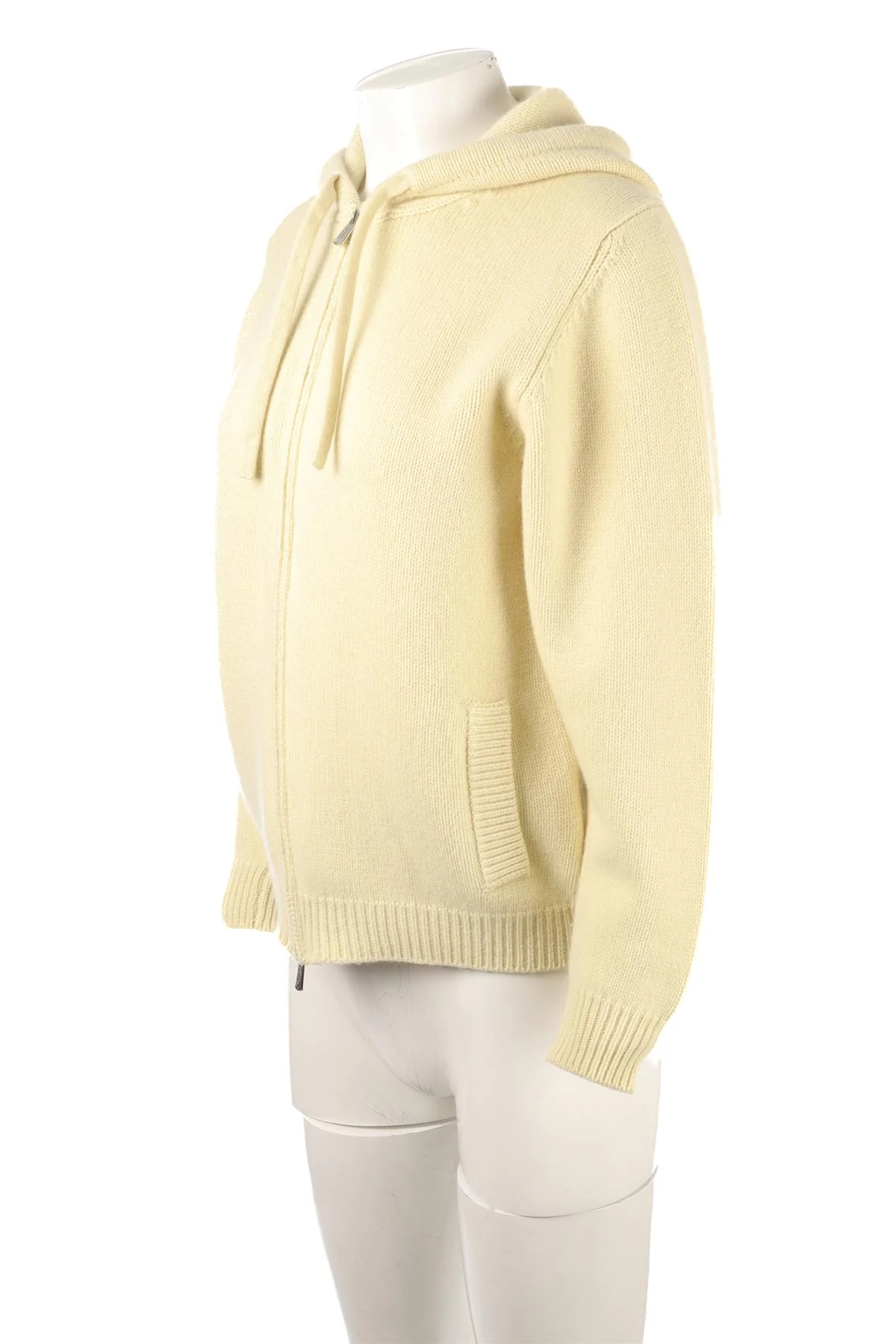 FEDELI YELLOW CASHMERE HOODIE IT 46 UK 14 - Image 3