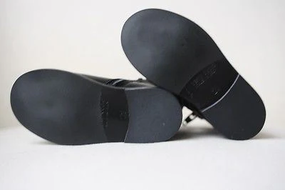 FENDI BABY BLACK LEATHER FF BOOTS SHOES EU 21 UK 4.5 - Image 6
