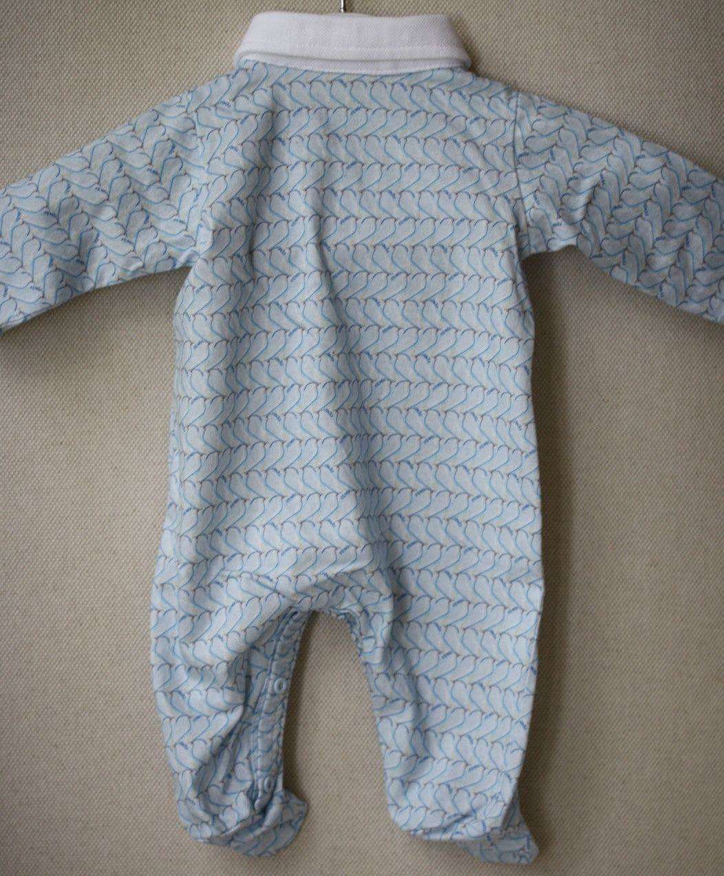 FENDI BABY BLUE COTTON BIRD BABYGROW 1 MONTH - Image 6