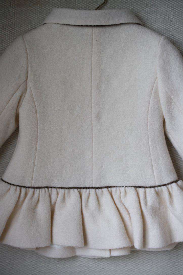FENDI BABY CREAM WOOL COAT 9 MONTHS - Image 7