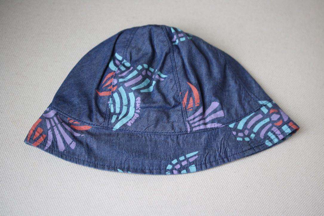 FENDI BABY DENIM GEOMETRIC ORCHID SUN HAT 12-18 MONTHS - Image 4