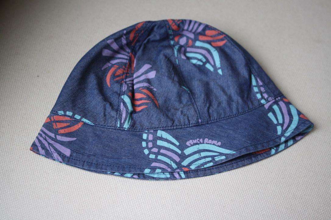 FENDI BABY DENIM GEOMETRIC ORCHID SUN HAT 6-12 MONTHS - Image 3