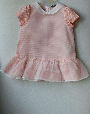 FENDI BABY FF SILK FRILLED DRESS 6 MONTHS - Image 3