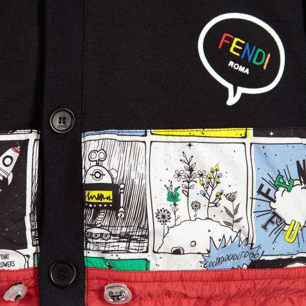 FENDI BABY GIRLS MONSTER SPACE CARDIGAN 2 YEARS - Image 2