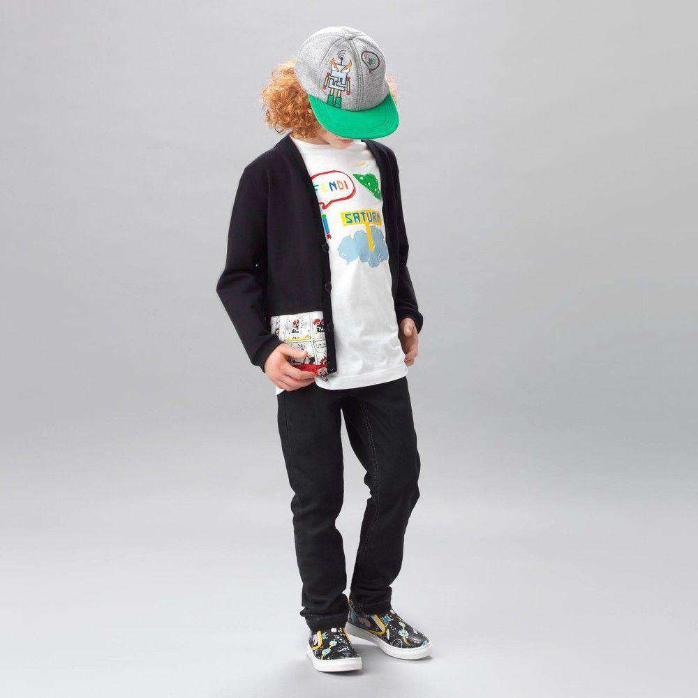 FENDI BABY GIRLS MONSTER SPACE CARDIGAN 2 YEARS - Image 9