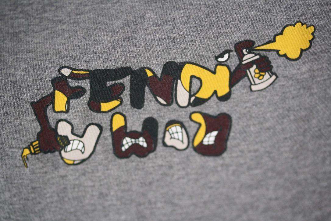 FENDI BABY GREY GRAFFITI T-SHIRT TOP 9 MONTHS - Image 3
