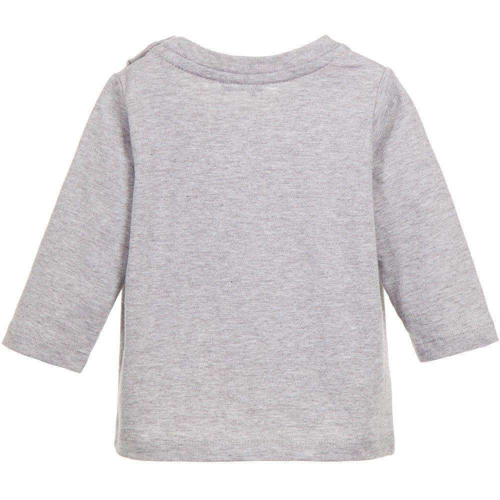 FENDI BABY GREY SKATEBOARD BAG BUG T-SHIRT TOP 6 MONTHS - Image 3
