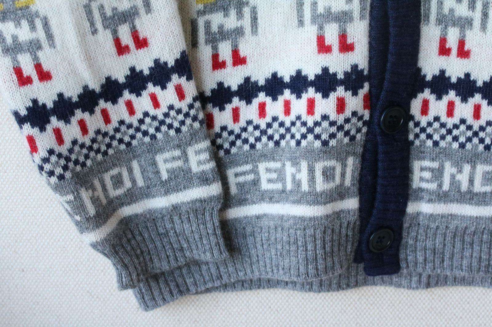 FENDI BABY MONSTER FAIRISLE CARDIGAN 24 MONTHS - Image 4