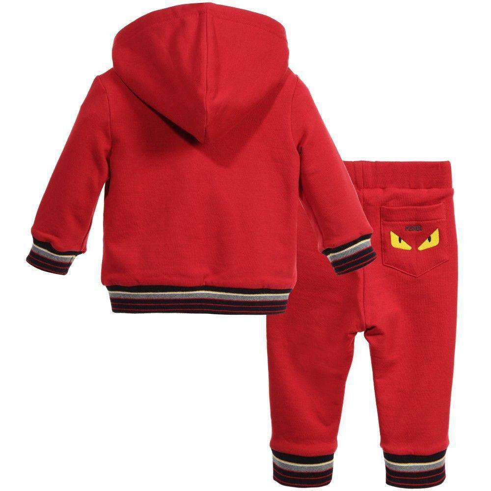 FENDI BABY RED MONSTER TRACKSUIT 6 MONTHS - Image 2