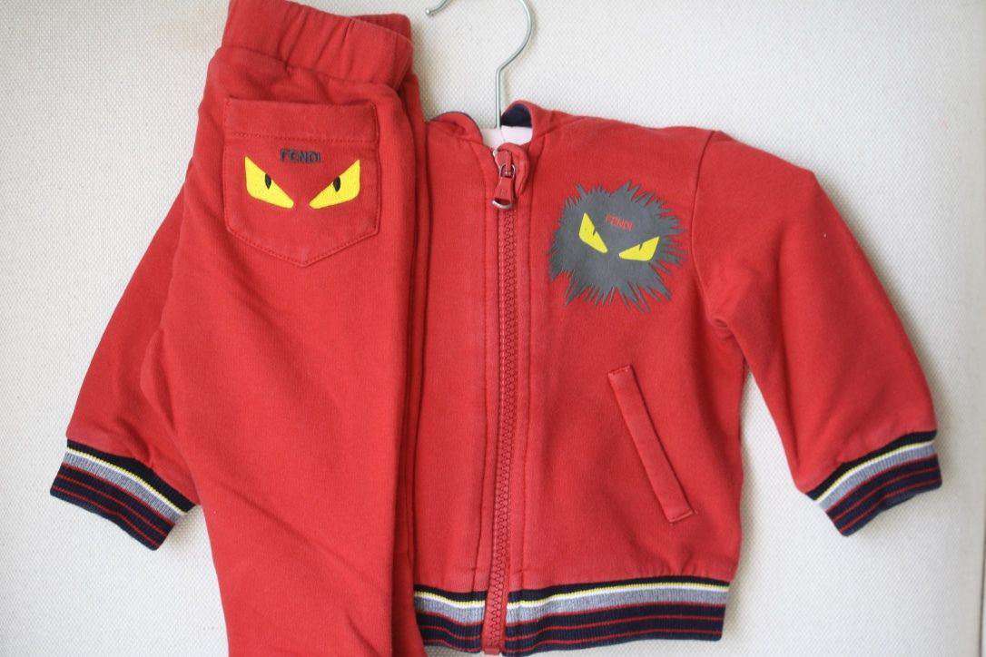 FENDI BABY RED MONSTER TRACKSUIT 6 MONTHS - Image 3