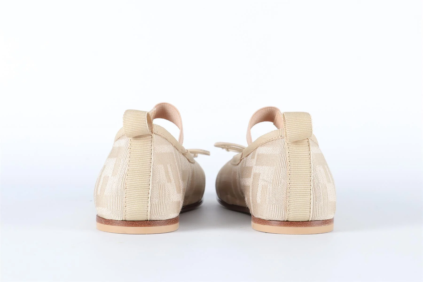 FENDI BEIGE KIDS GIRLS BALLET FLATS EU 28 UK 10 US 11 - Image 5