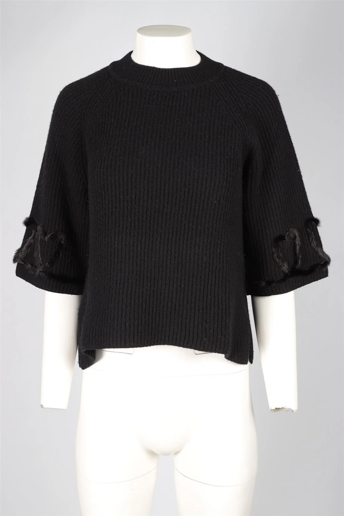 FENDI BLACK CASHMERE SWEATER IT 40 UK 8 - Image 2